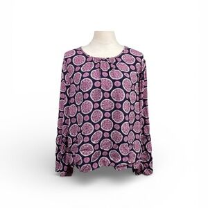 Michael Kors Purple circle Patterned top size XL